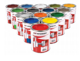 Painted paint tin lids